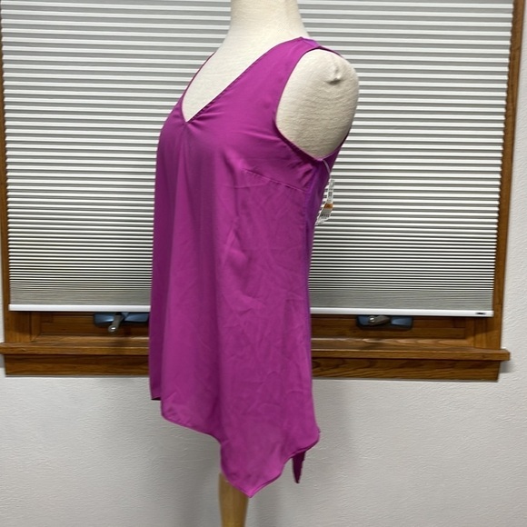 INC International Concepts NWT Purple Handkercheif Hem Sleeveless V Neck Top - Picture 7 of 13